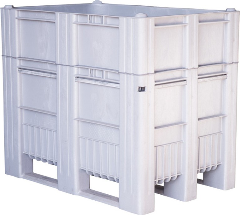 BoxPallet 1200х800х1035 сплошной, на полозьях серый купить в Воронеже