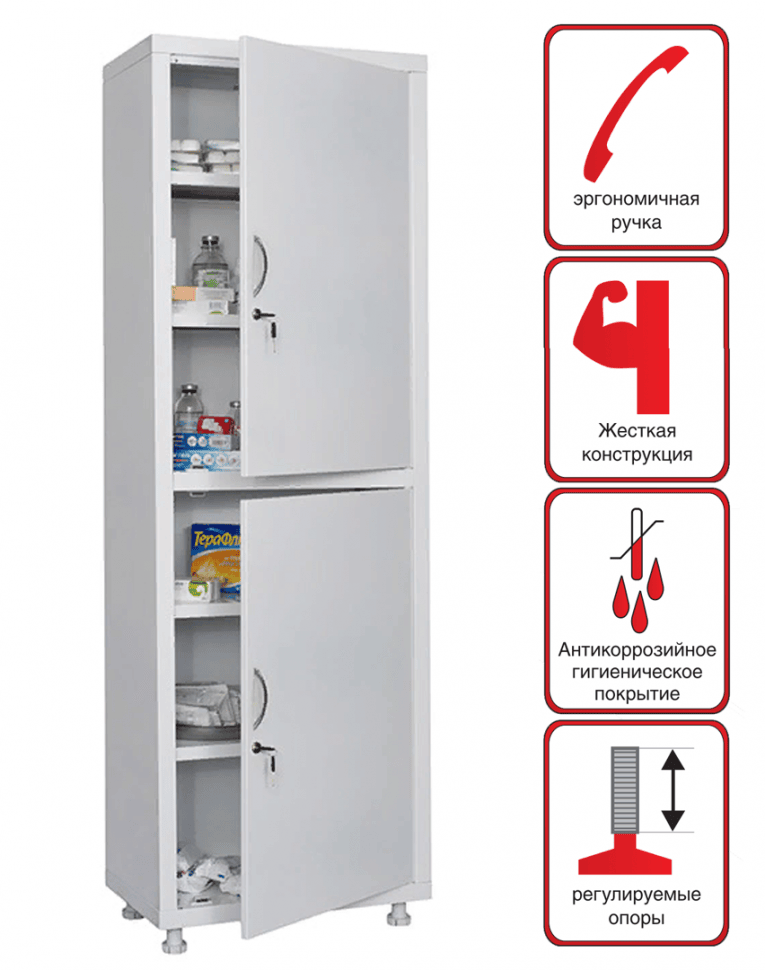 Медицинский шкаф HILFE МД 1 1760/SS купить в Воронеже Медицинский шкаф HILFE МД 1 1760/SS купить в Воронеже