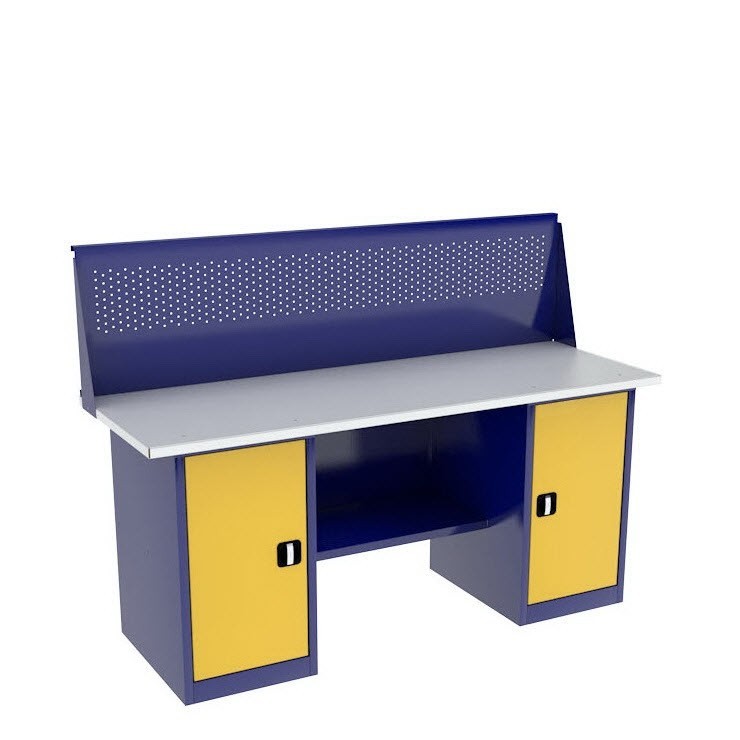 Верстак двухтумбовый ВП-5/1,9 с экраном купить в Воронеже Верстак двухтумбовый ВП-5/1,9 с экраном купить в Воронеже