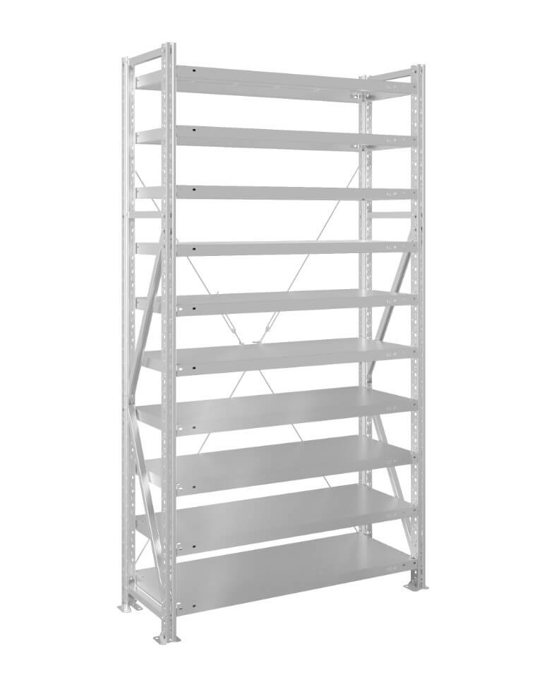 Стеллаж MS U 2000x700x500 10 полок (200 кг, металл) купить в Воронеже