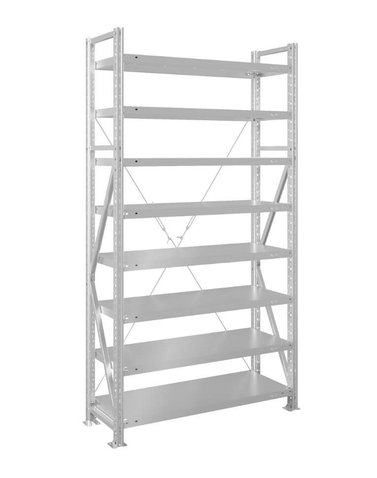 Стеллаж MS U 3000x700x400 8 полок (200 кг, металл) купить в Воронеже