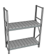 Стеллаж грузовой СГР 3000x1200x400 2 полки (металл) Стеллаж грузовой СГР 3000x1200x400 2 полки (металл)