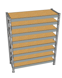 Стеллаж грузовой СГР 2500x1200x400 8 полок (ДСП) Стеллаж грузовой СГР 2500x1200x400 8 полок (ДСП)