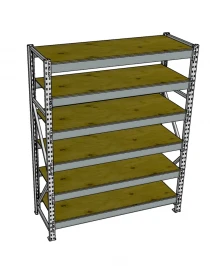 Стеллаж грузовой СГР 2000x1200x500 6 полок (фанера)