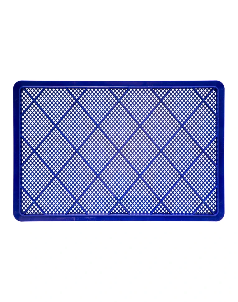 Ящик 600*400*180 мм перфорированный с ручками синий Ящик 600*400*180 мм перфорированный с ручками синий