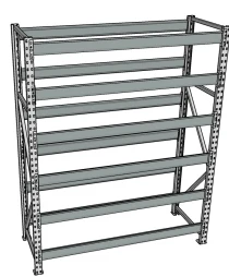 Стеллаж грузовой СГР 2500x1200x600 6 полок (без настила)