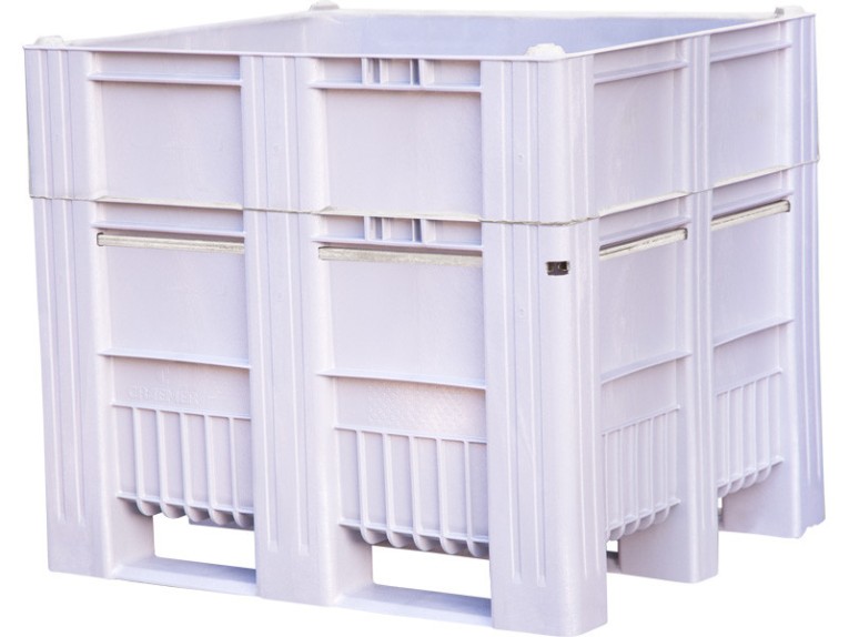 BoxPallet 1200x1000x1035 мм сплошной на полозьях серый купить в Воронеже