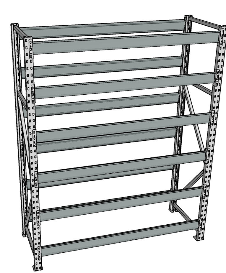 Стеллаж грузовой СГР 2500x1500x1000 6 полок (без настила) купить в Воронеже Стеллаж грузовой СГР 2500x1500x1000 6 полок (без настила) купить в Воронеже
