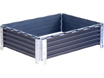 Складная паллетная рама 800х600х200 усиленная чёрный Складная паллетная рама 800х600х200 усиленная чёрный