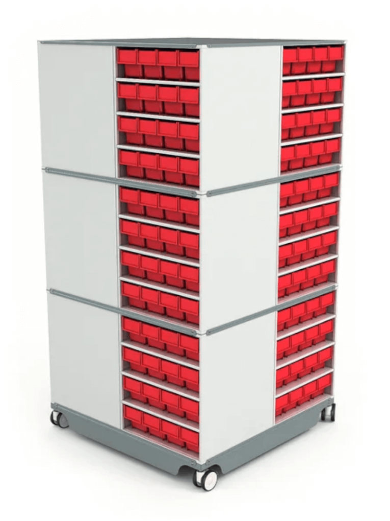 КП-02 Кассетница поворотная с красными ящиками купить в Воронеже КП-02 Кассетница поворотная с красными ящиками купить в Воронеже