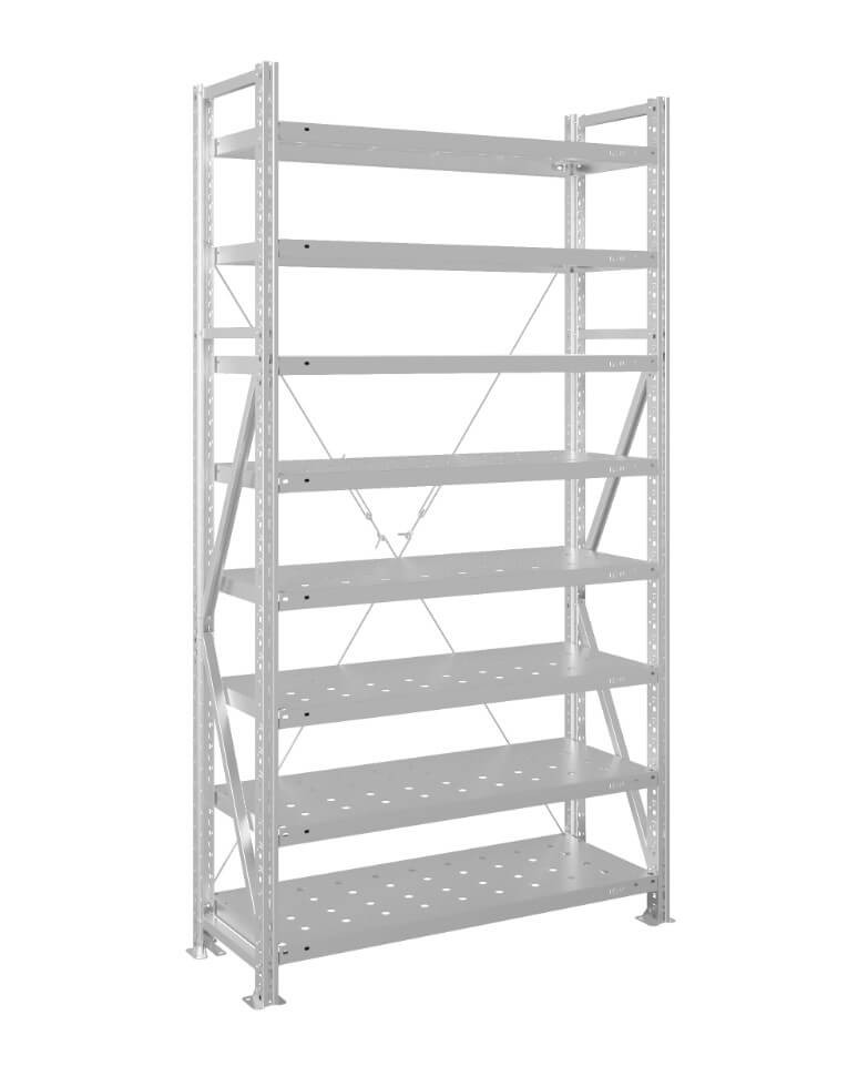 Стеллаж MS U 3000x1200x500 8 полок (400 кг, перф) купить в Воронеже