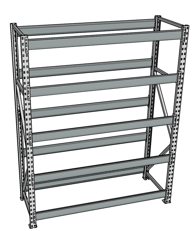 Стеллаж грузовой СГР 2000x2100x500 5 полок (без настила) купить в Воронеже Стеллаж грузовой СГР 2000x2100x500 5 полок (без настила) купить в Воронеже
