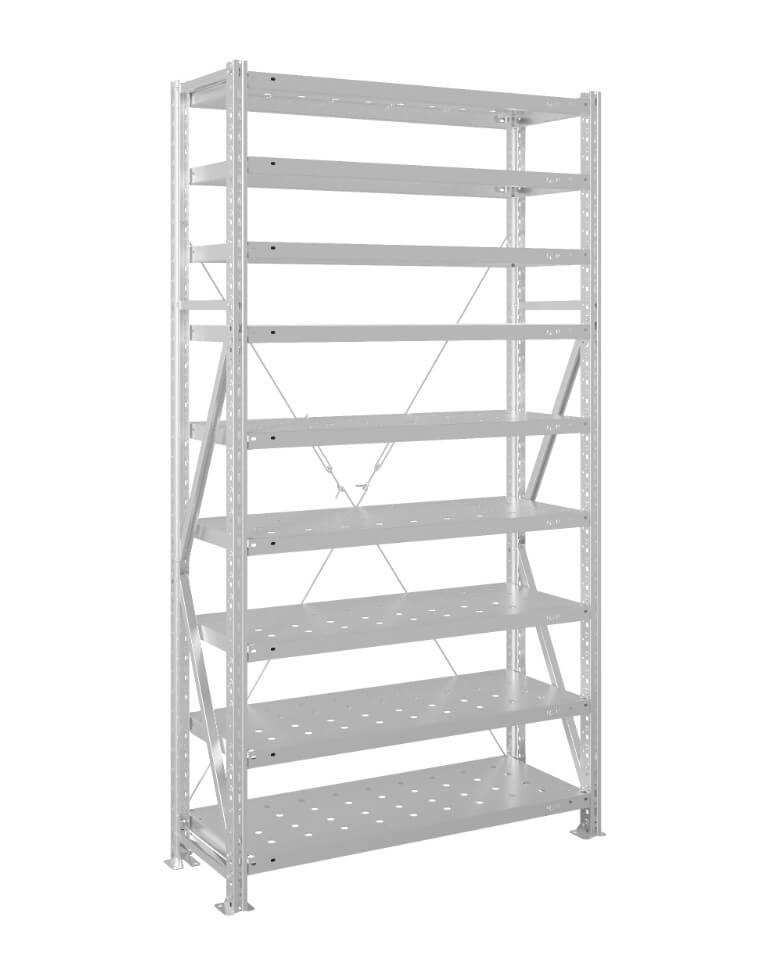 Стеллаж MS U 3000x1200x500 9 полок (400 кг, перф) купить в Воронеже