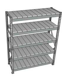 Стеллаж грузовой СГР 2500x2100x800 5 полок (металл) Стеллаж грузовой СГР 2500x2100x800 5 полок (металл)