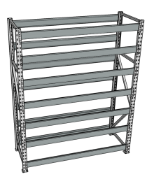Стеллаж грузовой СГР 3000x2100x800 7 полок (без настила) Стеллаж грузовой СГР 3000x2100x800 7 полок (без настила)
