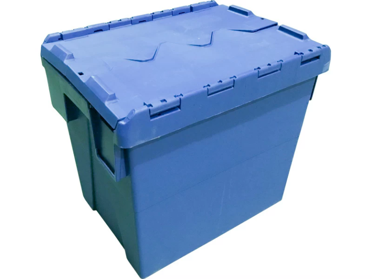 Ящик 400х300х356 сплошной, с крышкой синий купить в Воронеже Ящик 400х300х356 сплошной, с крышкой синий купить в Воронеже