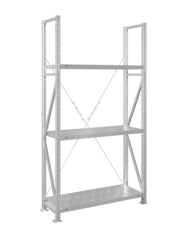 Стеллаж MS U 2500x700x500 3 полки (400 кг, перф) купить в Воронеже
