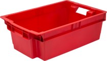 Ящик 600х400х200 сплошной с гладким дном, вес 1,7 кг красный Ящик 600х400х200 сплошной с гладким дном, вес 1,7 кг красный
