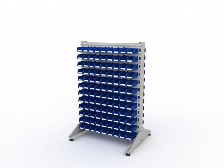 Стеллаж для пластиковых лотков SORTEX двухсторонний 1500x1000x800.01 купить в Воронеже