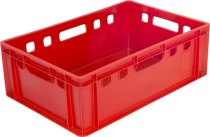 Ящик 600х400х200 дно гладкое, слошной, Е2 красный Ящик 600х400х200 дно гладкое, слошной, Е2 красный