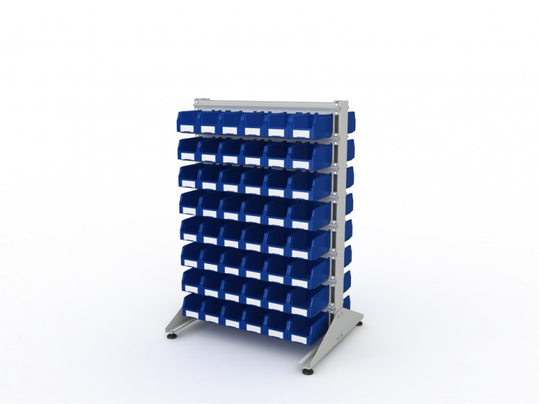 Стеллаж для пластиковых лотков SORTEX двухсторонний 1500x1000x800.02 купить в Воронеже