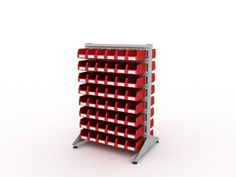 Стеллаж для пластиковых лотков SORTEX двухсторонний 1500x1000x800.02 купить в Воронеже