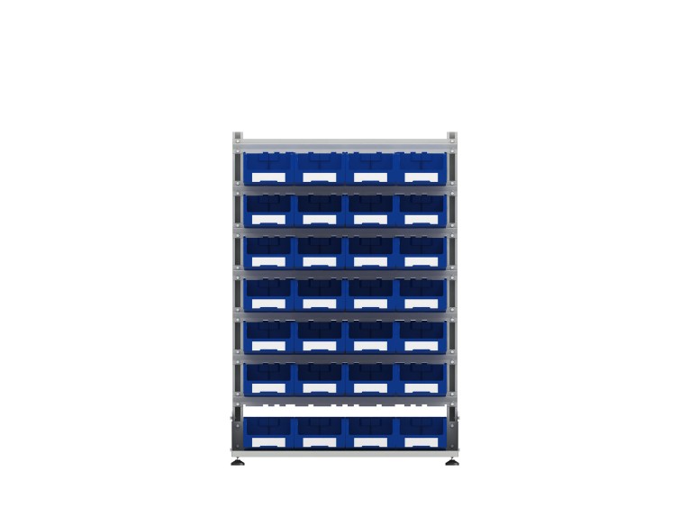 Стеллаж для пластиковых лотков SORTEX двухсторонний 1500x1000x800.03 купить в Воронеже