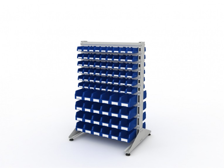 Стеллаж для пластиковых лотков SORTEX двухсторонний 1500x1000x800.04 купить в Воронеже