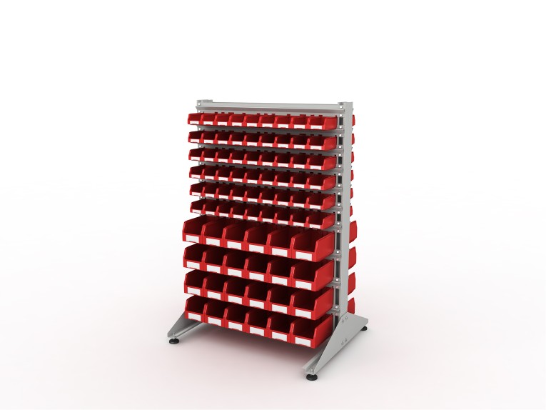 Стеллаж для пластиковых лотков SORTEX двухсторонний 1500x1000x800.04 купить в Воронеже
