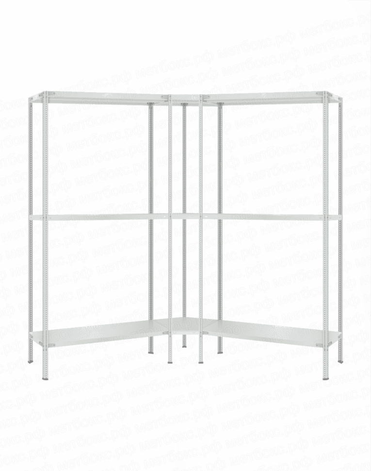 Стеллаж угловой 2000х1800х1800 (3 яруса глубиной 600мм) купить в Воронеже Стеллаж угловой 2000х1800х1800 (3 яруса глубиной 600мм) купить в Воронеже