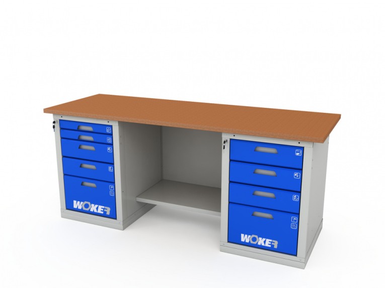 Верстак двухтумбовый WOKER PRO 2504.2000 купить в Воронеже Верстак двухтумбовый WOKER PRO 2504.2000 купить в Воронеже