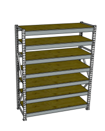 Стеллаж грузовой СГР 2000x2100x600 7 полок (фанера) Стеллаж грузовой СГР 2000x2100x600 7 полок (фанера)
