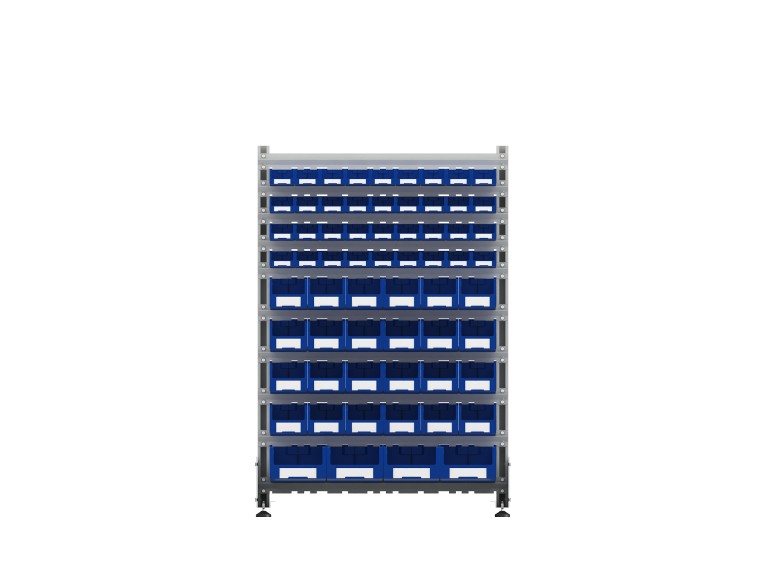 Стеллаж для пластиковых лотков SORTEX двухсторонний 1500x1000x800.05 купить в Воронеже