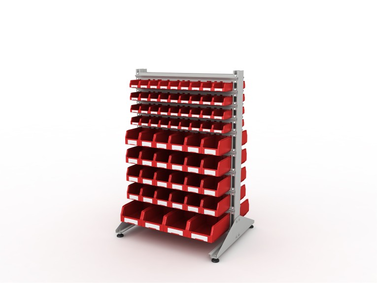 Стеллаж для пластиковых лотков SORTEX двухсторонний 1500x1000x800.05 купить в Воронеже