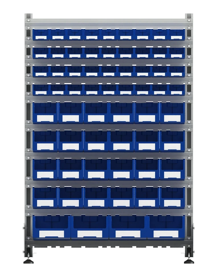 Стеллаж для пластиковых лотков SORTEX двухсторонний 1500x1000x800.05 купить в Воронеже