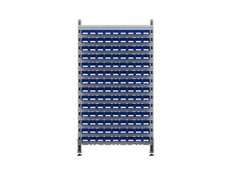 Стеллаж для пластиковых лотков SORTEX двухсторонний 1800x1000x800.01 купить в Воронеже