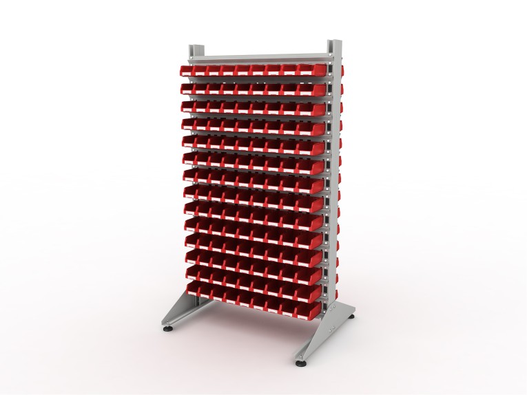 Стеллаж для пластиковых лотков SORTEX двухсторонний 1800x1000x800.01 купить в Воронеже