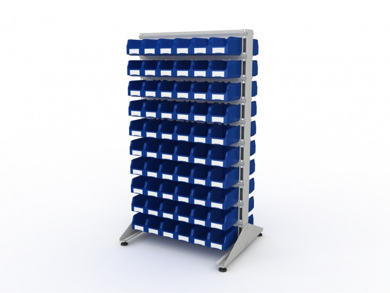 Стеллаж для пластиковых лотков SORTEX двухсторонний 1800x1000x800.02 купить в Воронеже