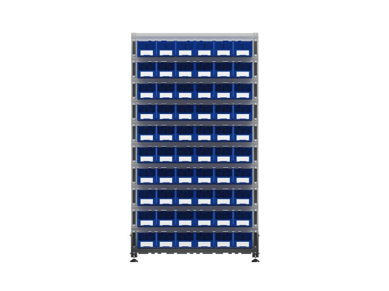 Стеллаж для пластиковых лотков SORTEX двухсторонний 1800x1000x800.02 купить в Воронеже