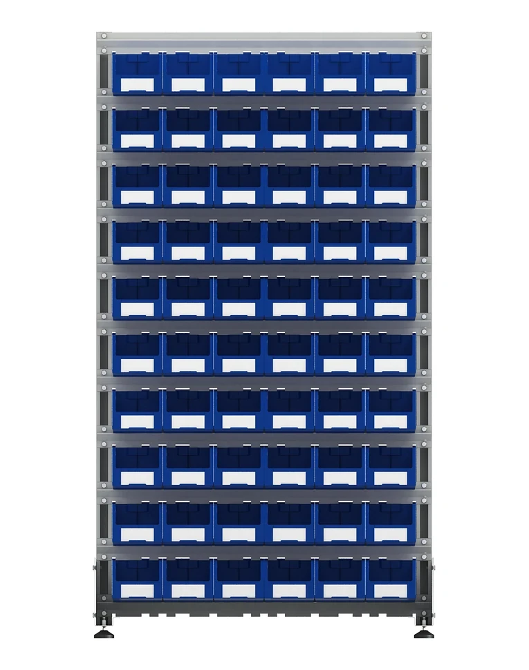 Стеллаж для пластиковых лотков SORTEX двухсторонний 1800x1000x800.02 купить в Воронеже Стеллаж для пластиковых лотков SORTEX двухсторонний 1800x1000x800.02 купить в Воронеже