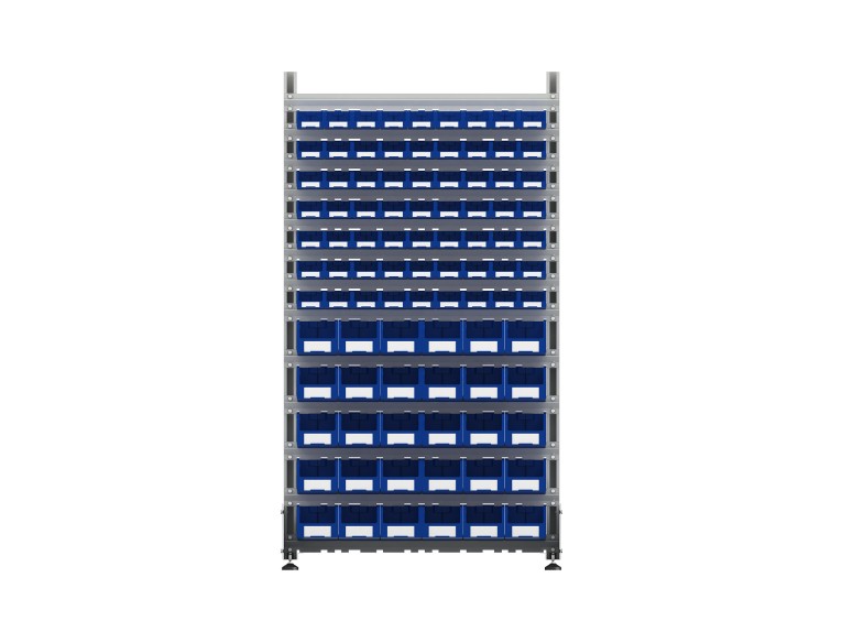 Стеллаж для пластиковых лотков SORTEX двухсторонний 1800x1000x800.04 купить в Воронеже