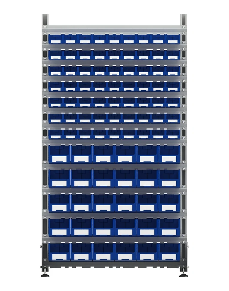 Стеллаж для пластиковых лотков SORTEX двухсторонний 1800x1000x800.04 купить в Воронеже