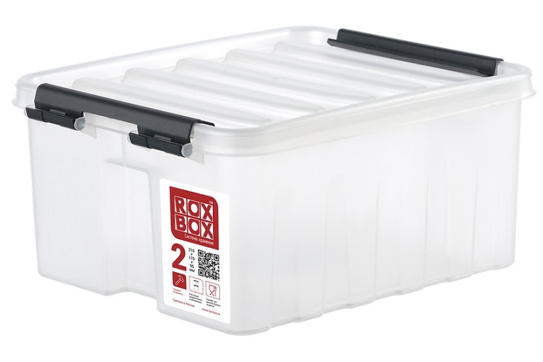 Контейнер Rox Box Original 2 (210х170х95 мм с крышкой и клипсами прозрачный) купить в Воронеже