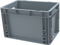 Ящик 300х200х170 сплошной, гладкое дно, цв. серый Ящик 300х200х170 сплошной, гладкое дно, цв. серый