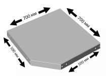 Угловая полка Практик MS 50F (700х500)