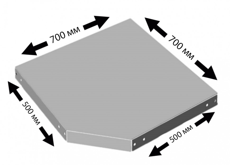 Угловая полка Практик MS 50F (700х500) купить в Воронеже