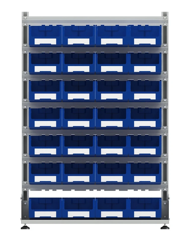Стеллаж для пластиковых лотков SORTEX односторонний 1500x1000x450.03 купить в Воронеже Стеллаж для пластиковых лотков SORTEX односторонний 1500x1000x450.03 купить в Воронеже