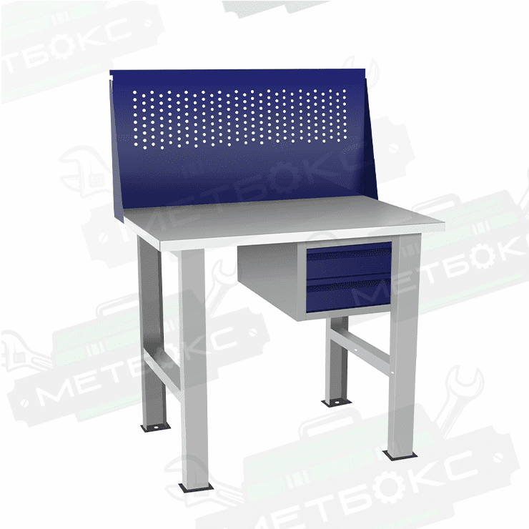 Верстак бестумбовый с подвесным ящиком ВП-Э с экраном купить в Воронеже Верстак бестумбовый с подвесным ящиком ВП-Э с экраном купить в Воронеже