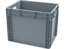 Ящик 400х300х320 сплошной, усиленное дно, цв. серый Ящик 400х300х320 сплошной, усиленное дно, цв. серый