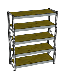 Стеллаж грузовой СГР 2500x1200x1000 5 полок (фанера) Стеллаж грузовой СГР 2500x1200x1000 5 полок (фанера)